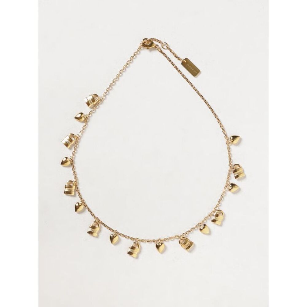 Chloe Women Chloe Gold-Finish Brass Choker Necklace With Engraved Charm